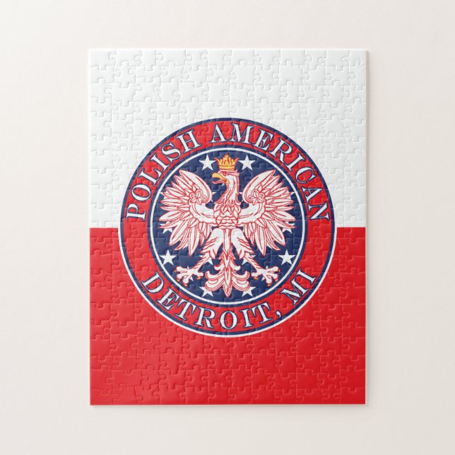 Puzzle Aigle polonaise de Detroit Michigan (Vertical)