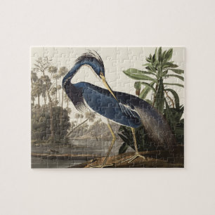 Puzzle Aigrette de Louisiane, oiseau, Art vintage d'Audub