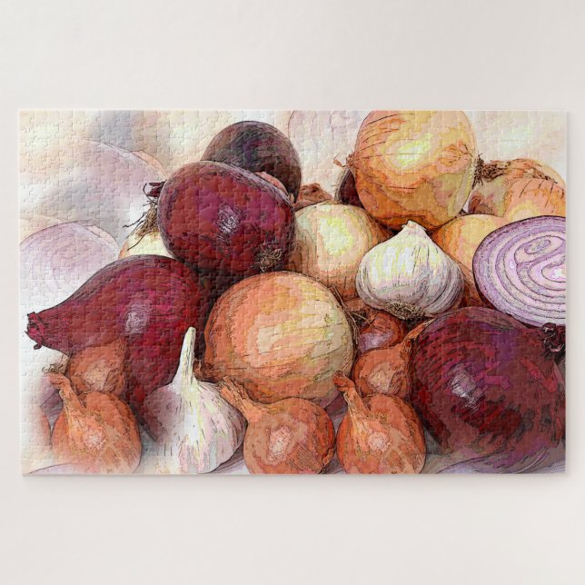Puzzle Ail et oignons Classique Cuisine Art (Horizontal)