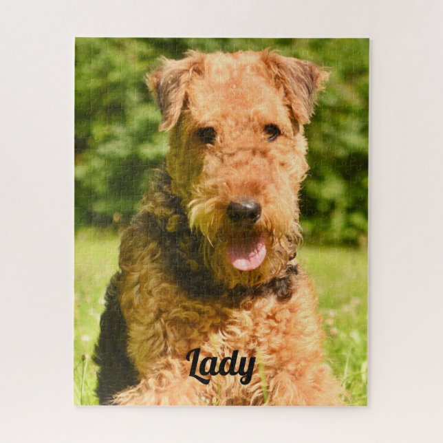 Puzzle Airedale Terrier Chien chiot (Vertical)