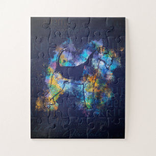 Puzzle Airedale Terrier Mot Aquarelle