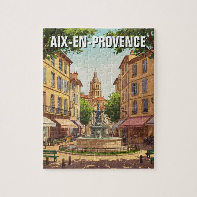 Puzzle Aix-en-Provence France Travel (Vertical)