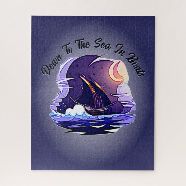 Puzzle Ajouter Votre Nom Votre Texte, Bateau À Voile, Nua (Vertical)