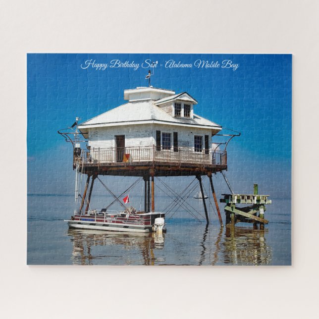 Puzzle Alabama Mobile Bay Joyeux Fils d'anniversaire (Horizontal)