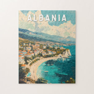 Puzzle Albanie Travel Art Vintage