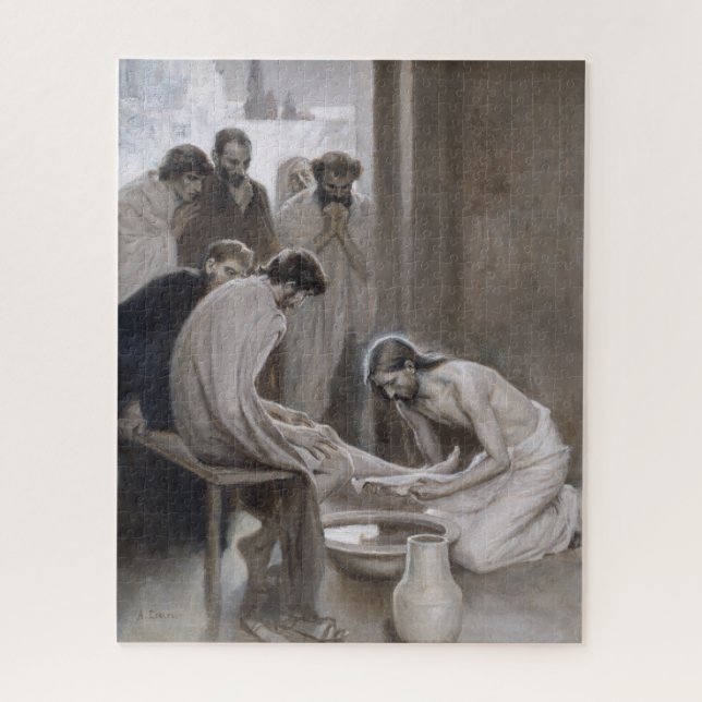 Puzzle Albert Edelfeel - Jésus Laver les pieds des discip (Vertical)