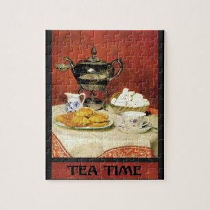 Puzzle Albert Samuel Anker ~ Tea Time Postcard