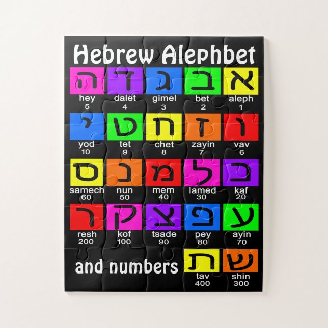 Puzzle Alephbet hébreu (Vertical)