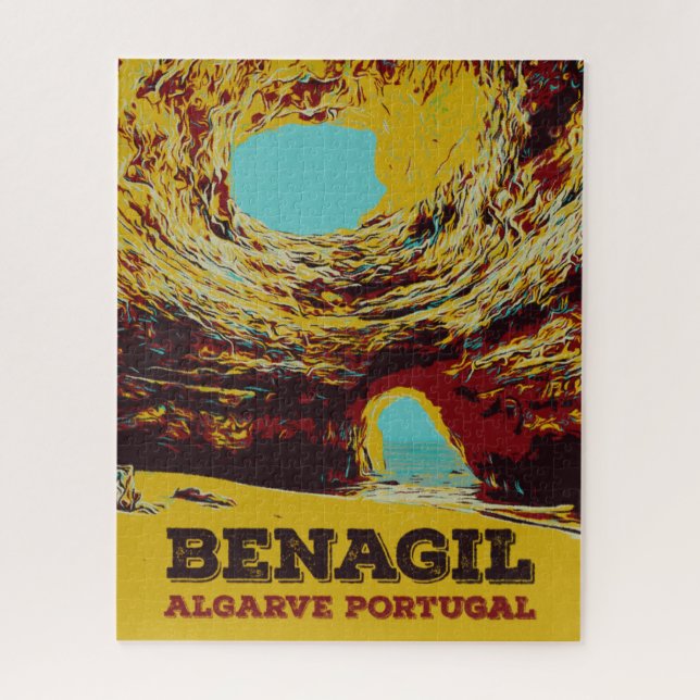 Puzzle Algarve cadeau Portugal, Benagil Sea Cave Jigsaw P (Vertical)