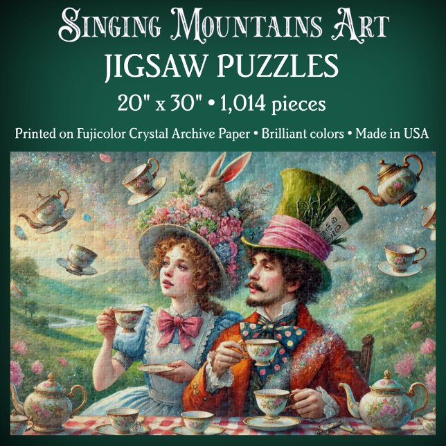 Puzzle Alice and Mad Hatter Whimsical Wonderland Tea (Créateur téléchargé)