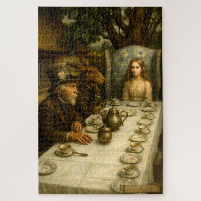 Puzzle Alice At Mad Hatter Tea Party (Vertical)