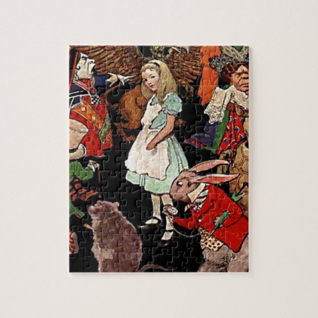 Puzzle Alice au pays des merveilles avec des amis Illustr (Vertical)