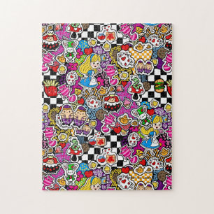 Puzzle Alice au pays des merveilles Kawaii Doodle Art Kid