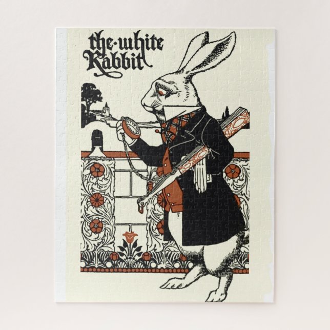 Puzzle Alice White Rabbit Classic Wonderland (Vertical)