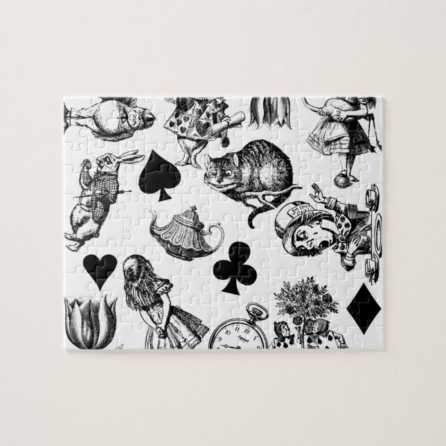 Puzzle Alice White Rabbit Wonderland Classic (Horizontal)