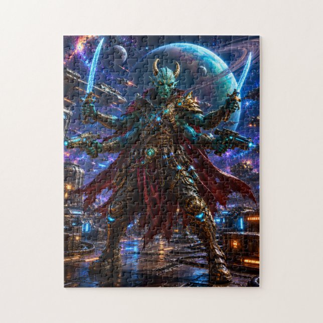 Puzzle Alien Space Pirate Captain — Four-Armed Warrior (Vertical)