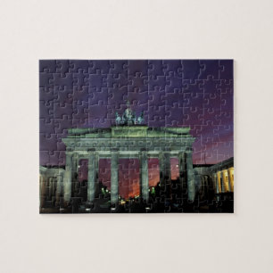 Puzzle Allemagne, Berlin. Porte de Brandebourg la nuit.