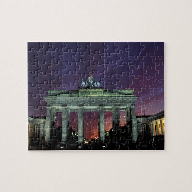 Puzzle Allemagne, Berlin. Porte de Brandebourg la nuit. (Horizontal)