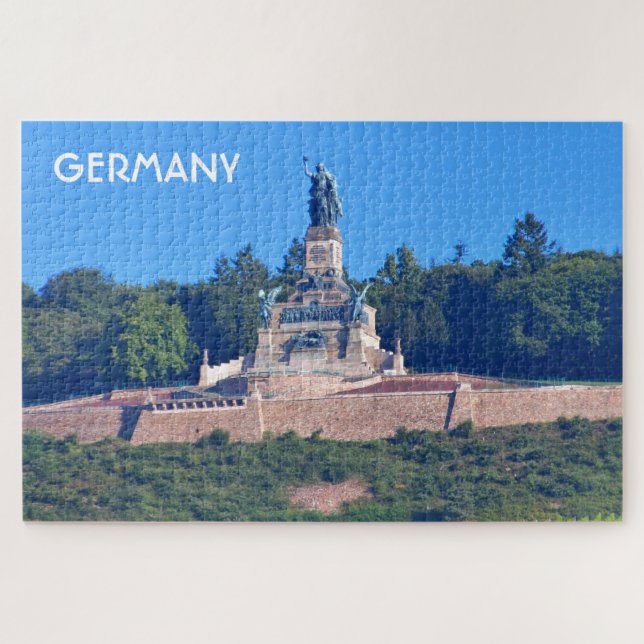 Puzzle Allemagne : Statue de Germanie, Rudesheim   (Horizontal)