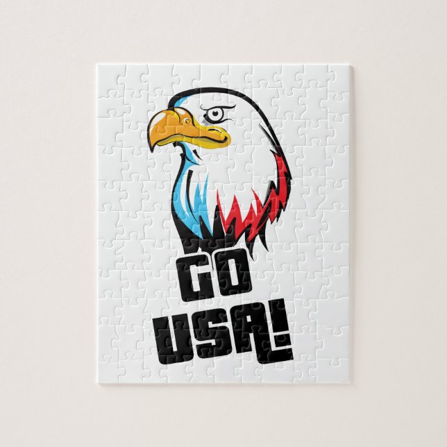 Puzzle Allez les États-Unis ! aigle américain (Vertical)