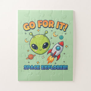 Puzzle Allez-y ! Explorateur de l'espace - Alien Mignon