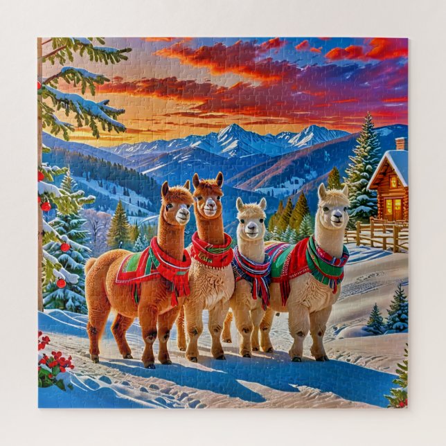 Puzzle Alpacas joyeux (Vertical)