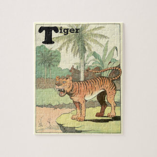 Puzzle Alphabet animal de tigre de jungle