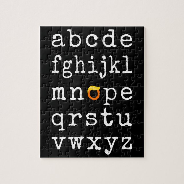 Puzzle Alphabet anti-Trump - Nope V (Vertical)