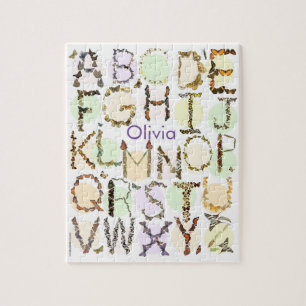 Puzzle Alphabet Papillon - Puzzle Nom Enfants