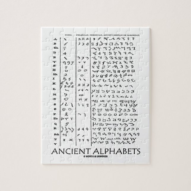 Puzzle Alphabets anciens (Vertical)