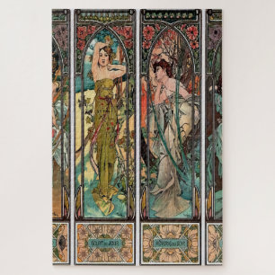 Puzzle Alphonse Mucha art, Art nouveau, vintage, femmes,