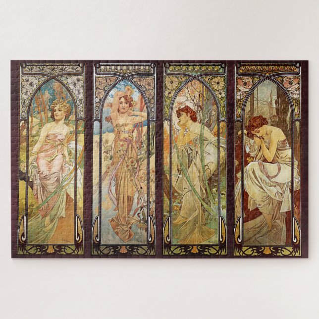 Puzzle Alphonse Mucha, Le Temps du Jour (Horizontal)