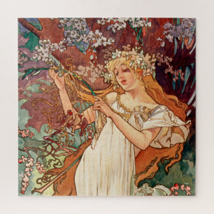 Puzzle Alphonse Mucha, Les Saisons (1896) Printemps