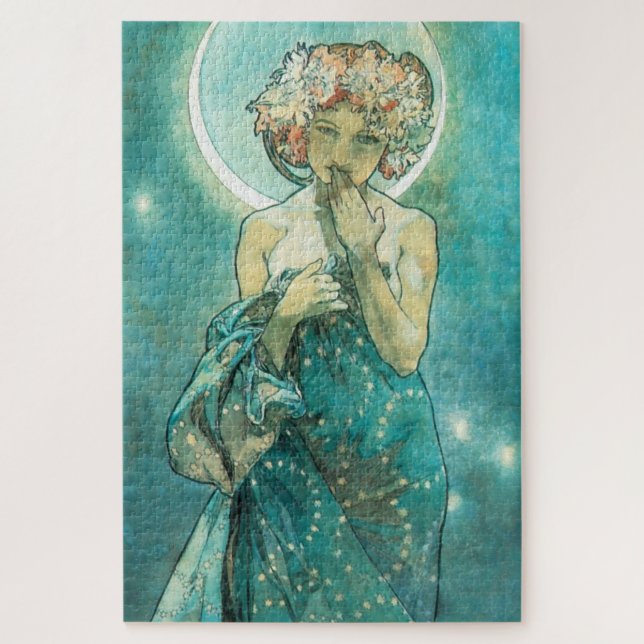 Puzzle Alphonse Mucha Lune Clair De Lune Art Nouveau (Vertical)