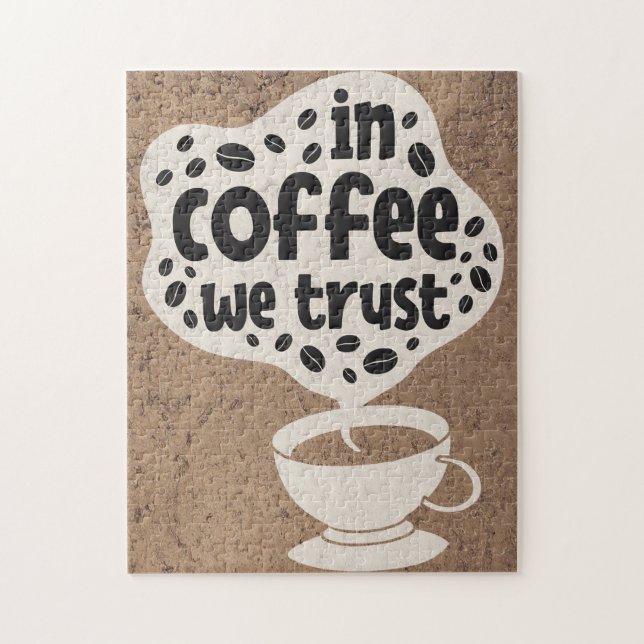Puzzle Amateur De Café Dans Le Café Nous Avons Confiance (Vertical)
