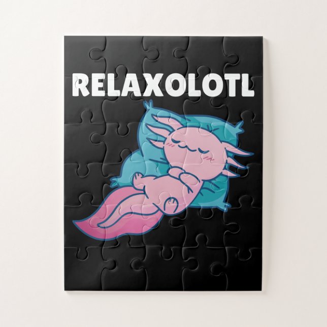 Puzzle Amateurs de détente Axolotl, animaux mignons Jiges (Vertical)