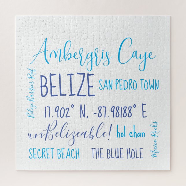 Puzzle Ambergris Caye Belize (Vertical)
