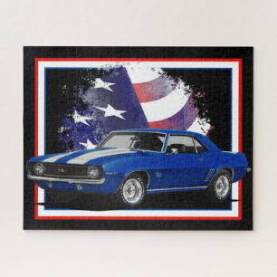 Puzzle American Blue Muscle Car