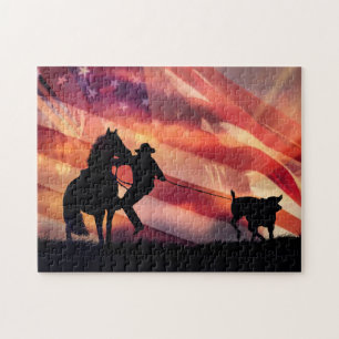 Puzzle American Cowboy et Horse Roping