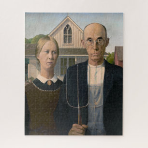 Puzzle American Gothic : Vie rurale pauvre paysan