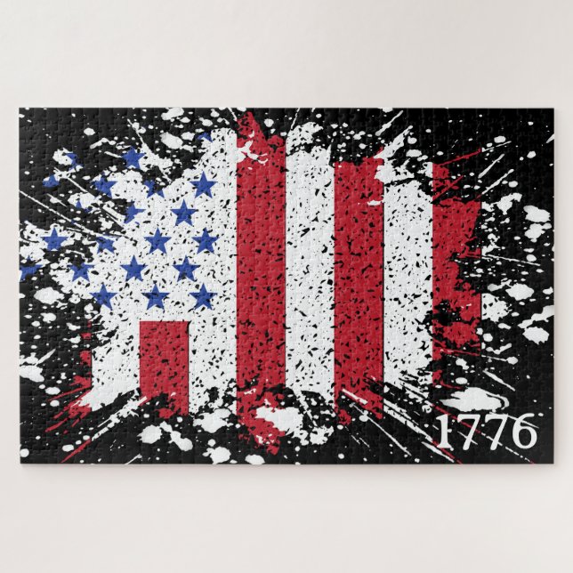 Puzzle American Peace Flag 1776 États américains (Horizontal)