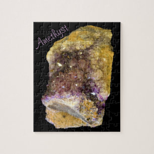 Puzzle Améthyste Purple Mineral Rock Photographie de la n