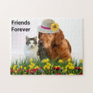 Puzzle Amis Forever mignon animaux de compagnie Chat et c