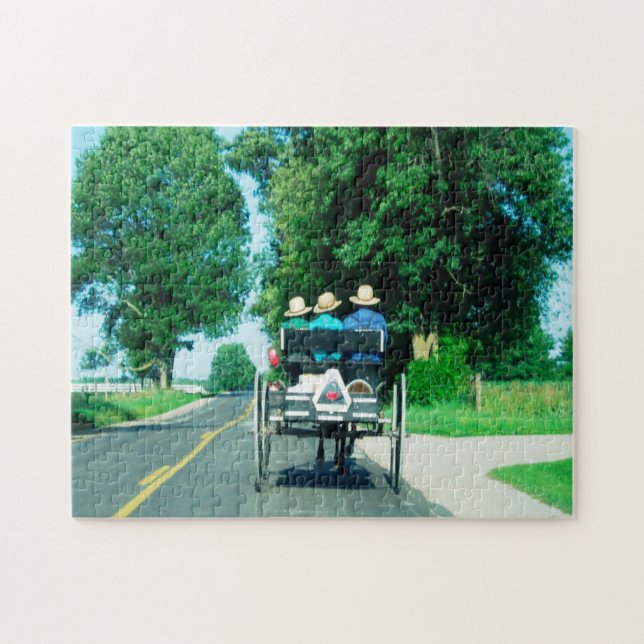 Puzzle Amish Carriage Indiana. (Horizontal)