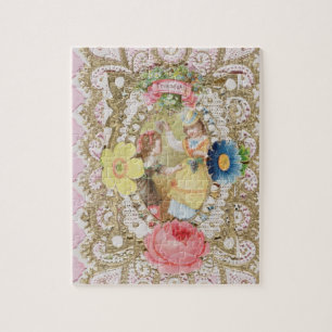 Puzzle Amitié, carte de Valentine, c.1870 (litho o de