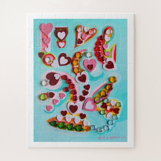 Puzzle Amour coeur art (Vertical)