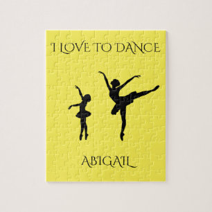 Puzzle "Amour danser" avec nom personnalisé.