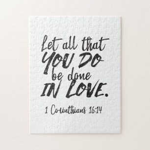 Puzzle Amour en action - 1 Corinthiens 16:14 Inspirationa
