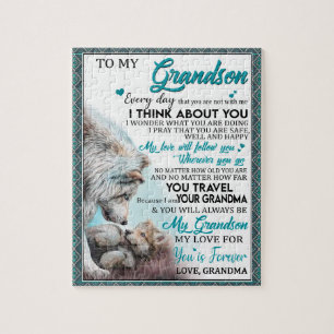 Puzzle Amour Grandson Lettre à mon petit-fils de grand-