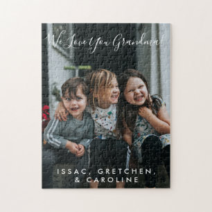 Puzzle Amour personnalisé Vous Grand-mère Photo manuscrit